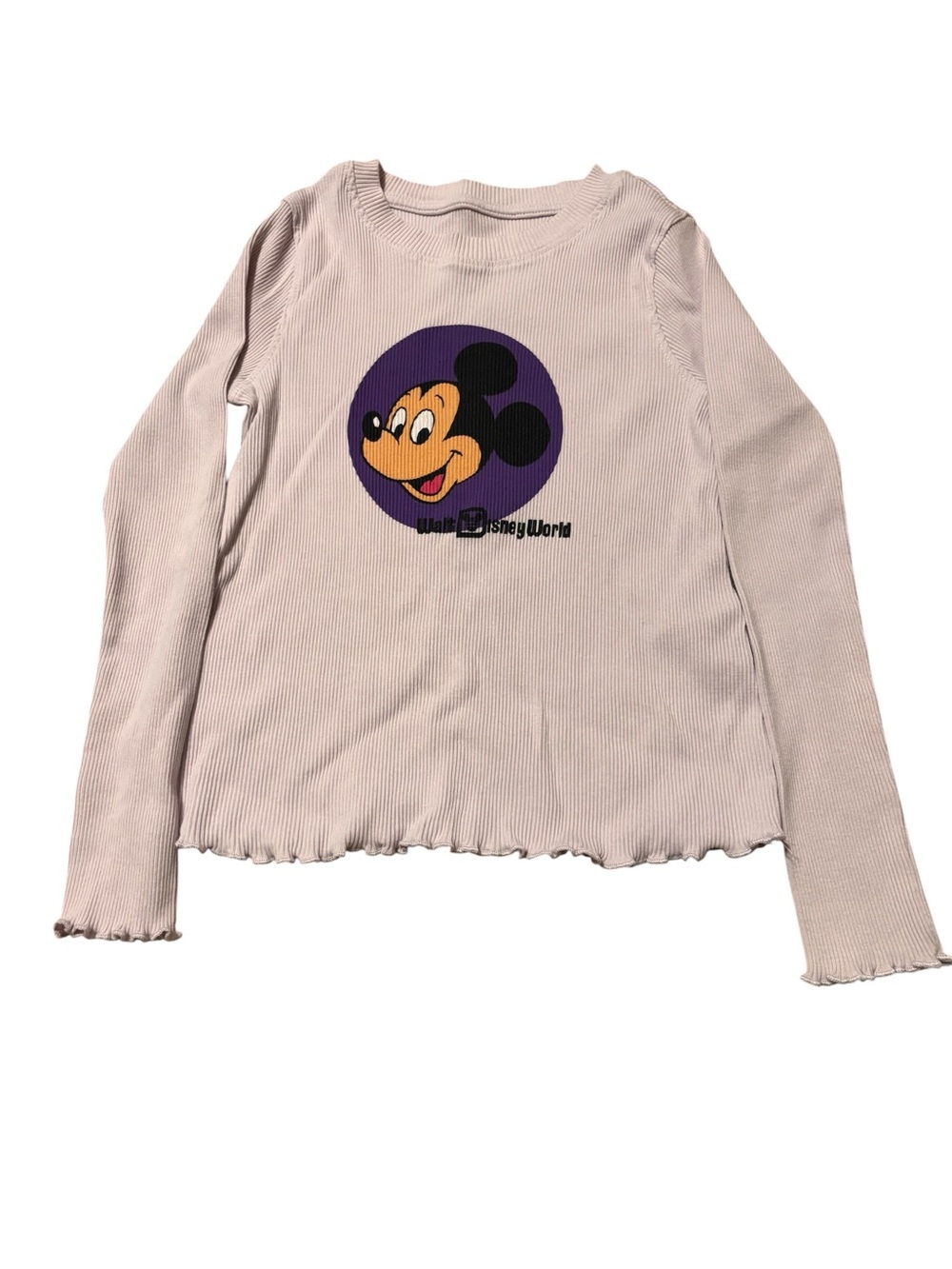 Like New Girl’s vintage purple Mickey/Disney World ribbed long sleeve top 9/10